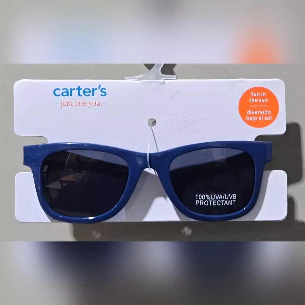 NWT Carter's Just One You Baby Boy's Rectangle Sunglasses, Navy Blue